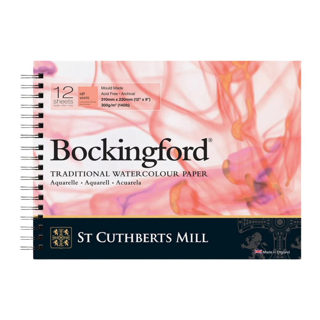 Bockingford Coiled Watercolour Pad 12"x9" H.P. 140lb
