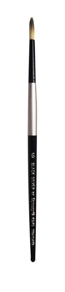 Brush Black Silver SH Round 6