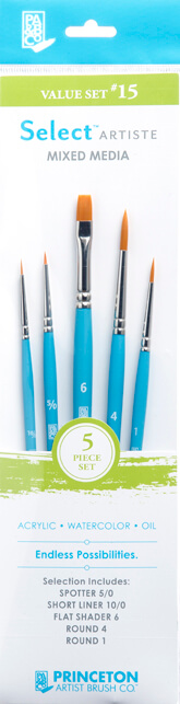 Princeton Brush Select Value Set #15 - 5 Piece Set