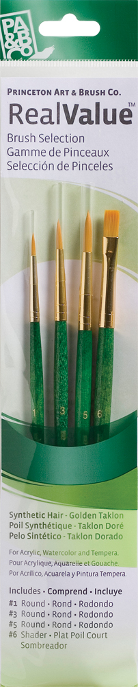 Brush Set 9115 Real Value Series - Golden Taklon Set of 4 brushes