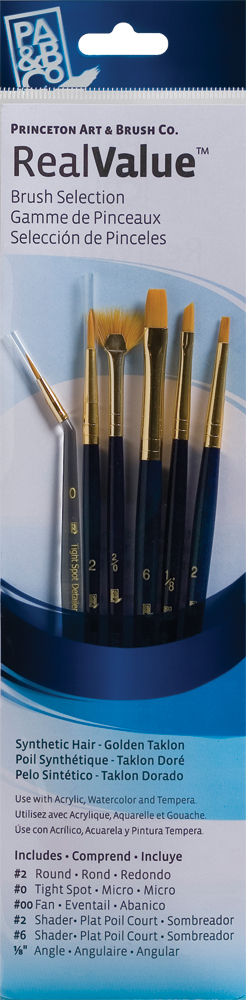 Brush Set 9133 Real Value Series - Golden Taklon Set of 6 brushes