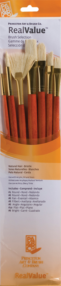 Brush Set 9154 Real Value Series - Bristle Set of 7 brushes - LH