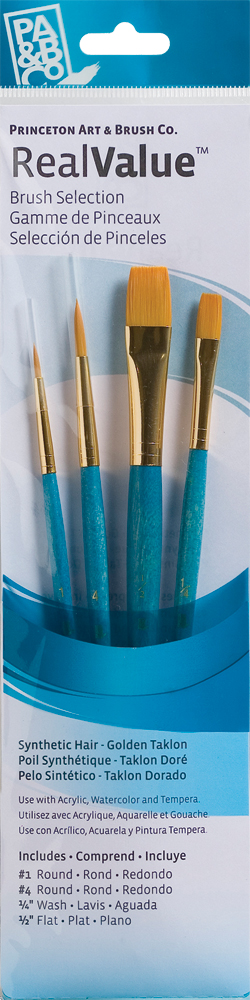 Brush Set 9171 Real Value Series - Golden Taklon Set of 4 brushes
