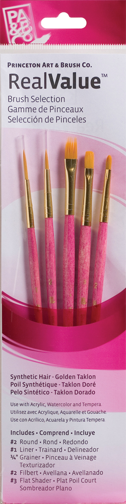 Brush Set 9184 Real Value Series - Golden Taklon Set of 5 brushes
