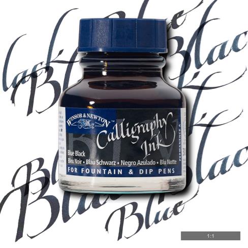 Calligraphy Ink Blue Black 30ml