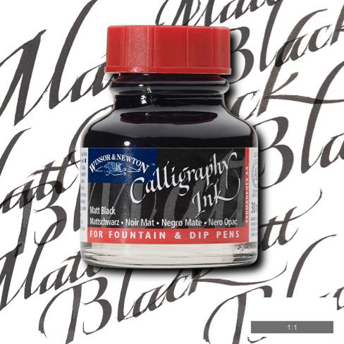 Calligraphy Ink Matt Black 30ml