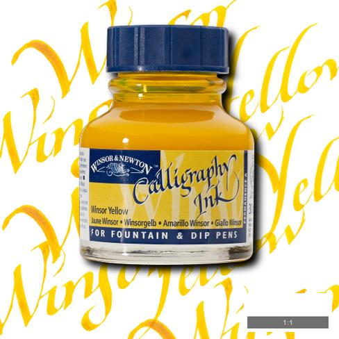 Calligraphy Ink Winsor Yellow 30ml