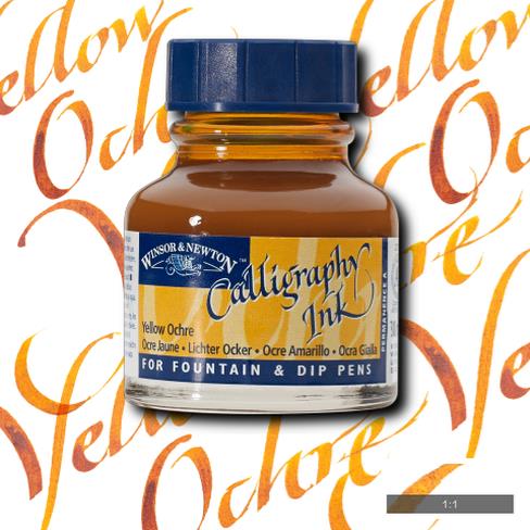 Calligraphy Ink Yellow Ochre 30ml