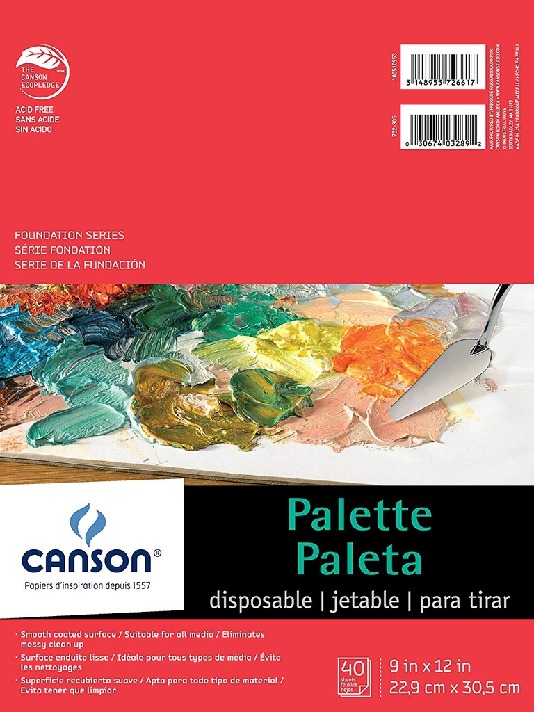 Canson Artist Series Palette Paper 40shts 9x12