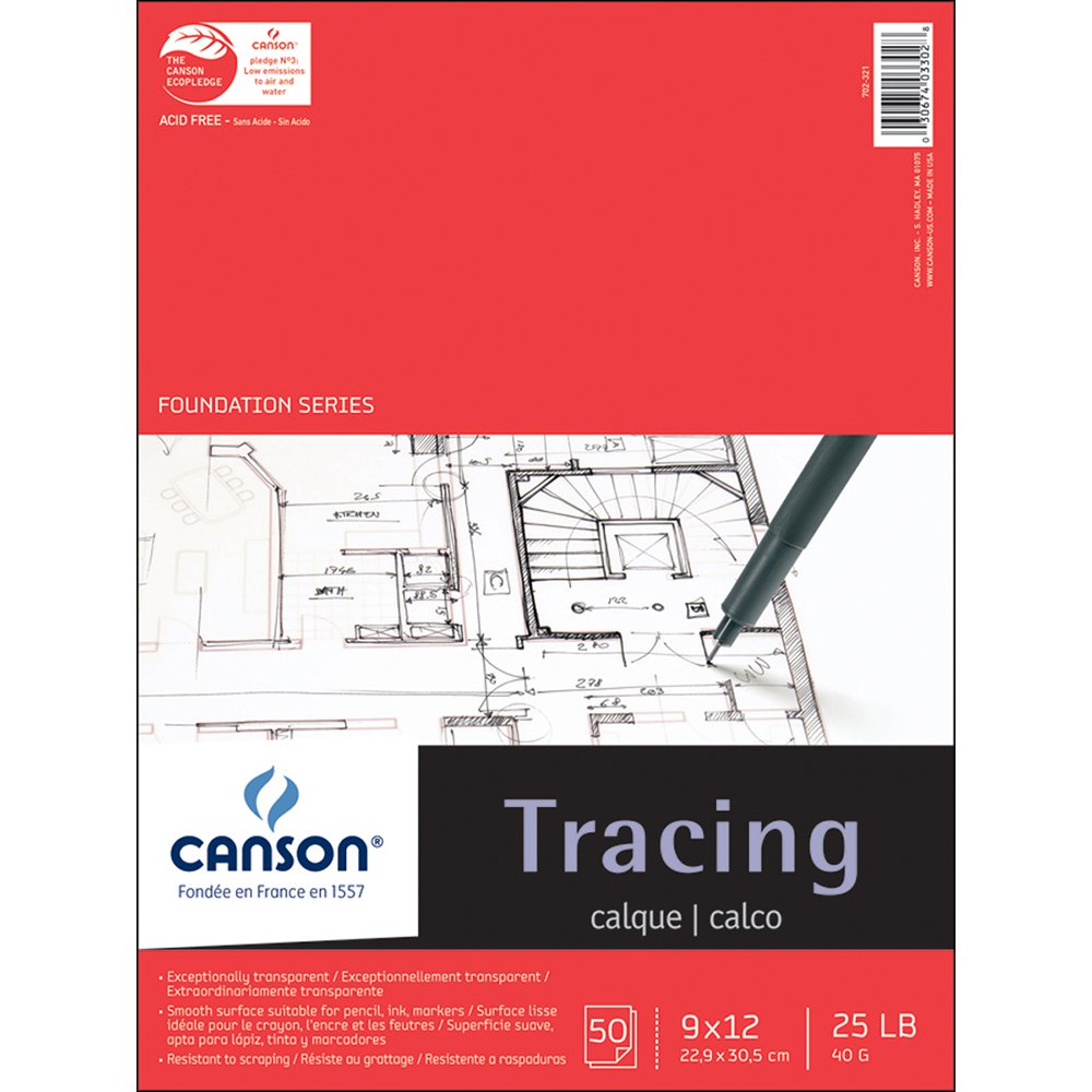 Canson Artist Series Tracing Pad 9x12 25lb_DISC