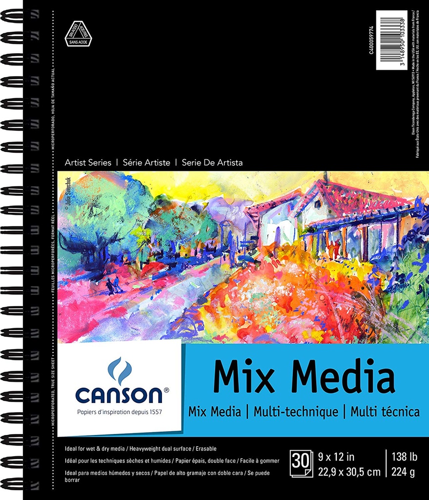 Canson Artists Series Mix Media 5.5x8.5 138lb