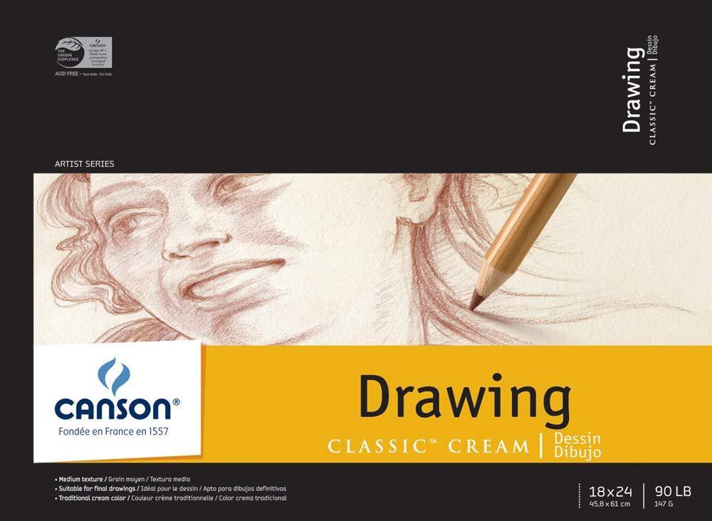 Canson Drawing Classic Cream Sheet 18x24