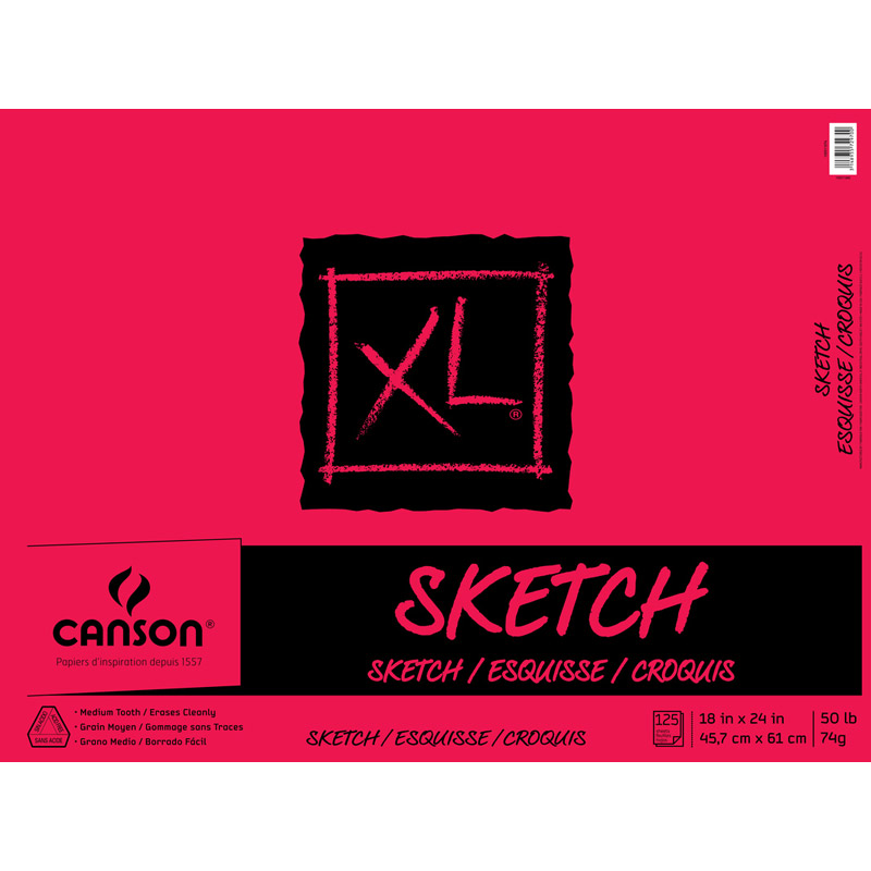 Canson XL Sketch Pad 18x24 50lb 100shts