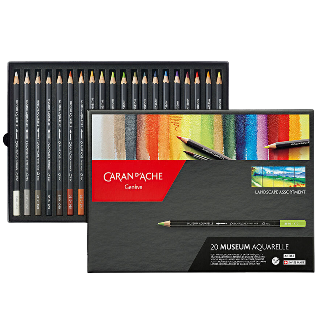 Caran D'Ache Artist Museum Aquarelle Water-Soluble Set of 20 - Landscape **ND**