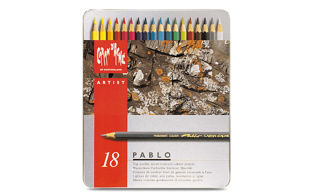 Caran D'Ache Pablo Coloured Pencil Set of 18 Colours **ND**