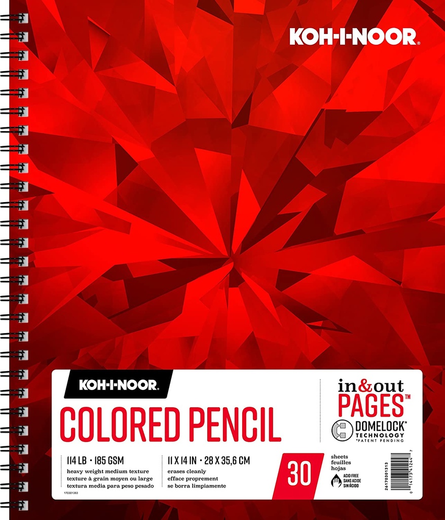 Chartpak Pad in & out PAGES Koh-I-Noor Coloured Pencil 185GSM 11" x 14"