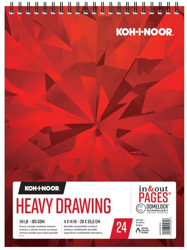 Chartpak Pad in & out PAGES Koh-I-Noor Heavy Drawing 114lb 11"x14"