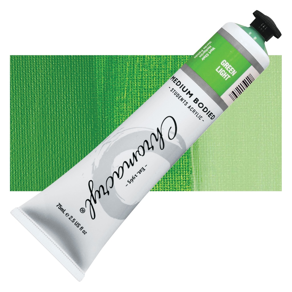 Chromacryl Medium Bodied Student Acrylic 75ml Tube Green Light   **ND**