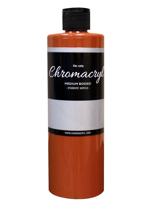 Chromacryl Student Acrylic 16 oz - Burnt Sienna 1204