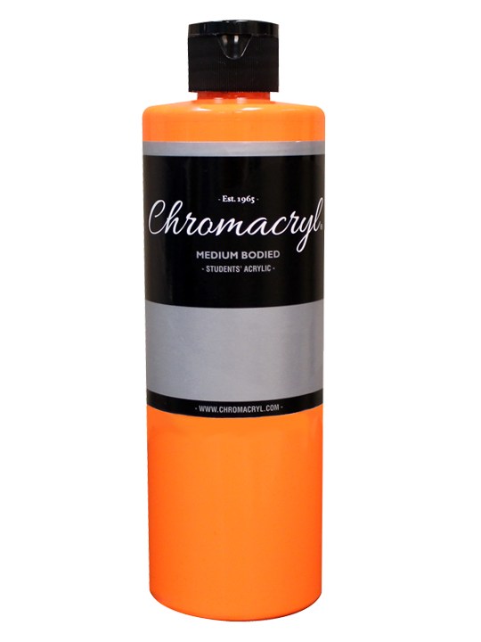 Chromacryl Student Acrylic 16 oz - Neon Orange 1221