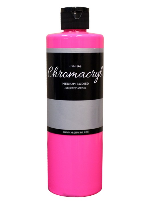 Chromacryl Student Acrylic 16 oz - Neon Pink 1249