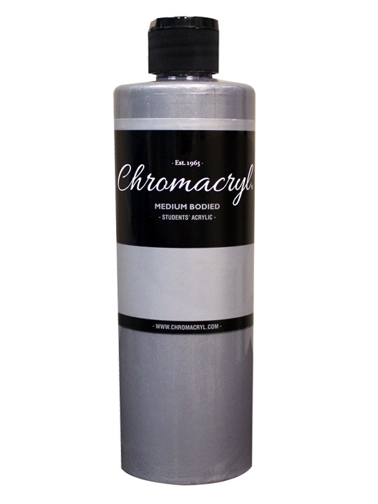 Chromacryl Student Acrylic 16 oz - Silver 1227
