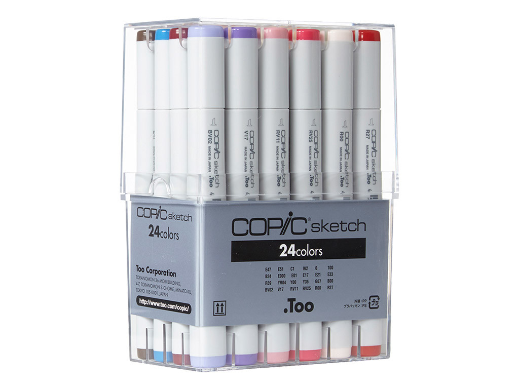 Copic Sketch Set 24pc Basic Colours **ND**