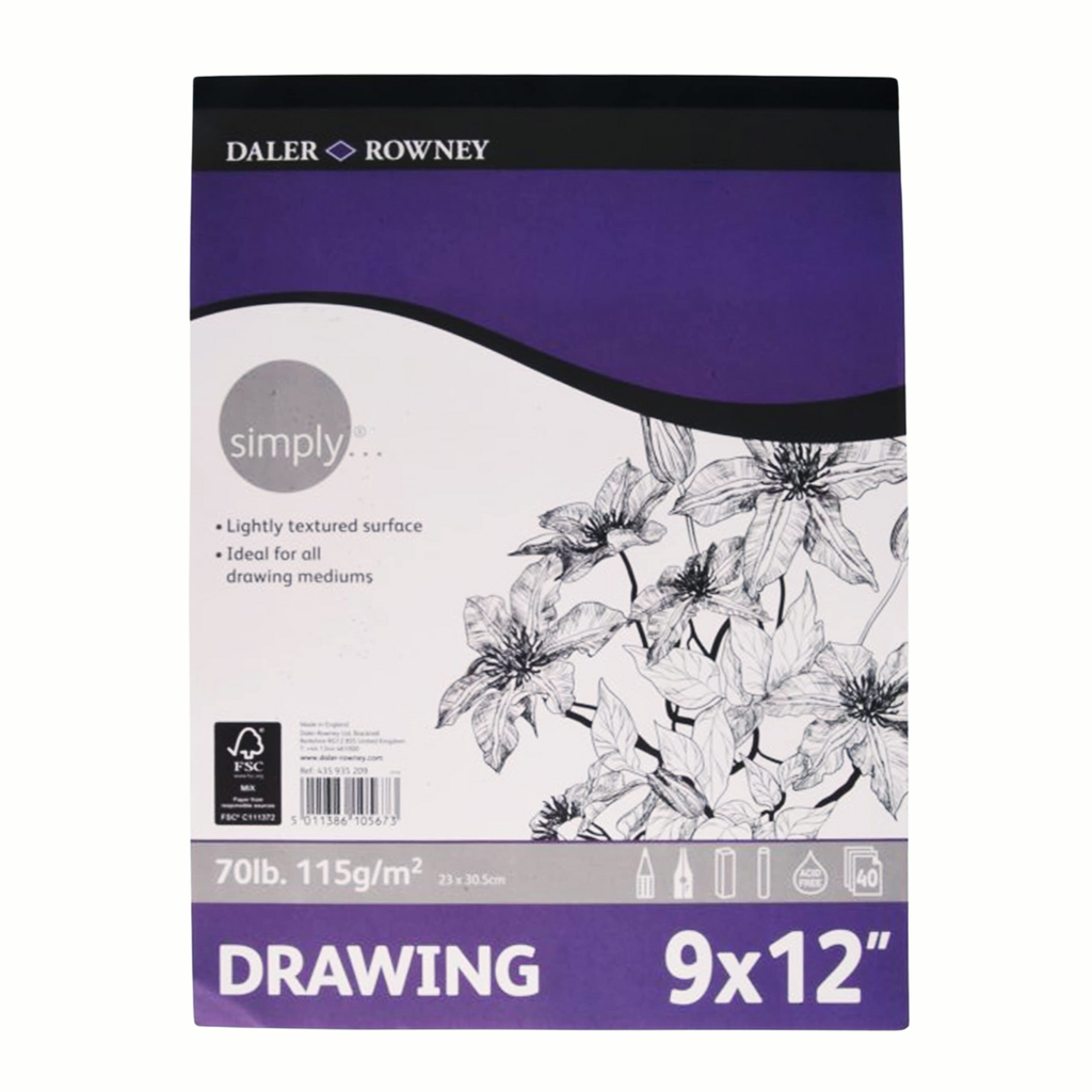 Daler Rowney Sketch Pad 50lb (60 sht) 9"x12"