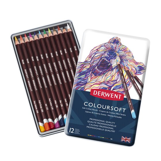 Derwent Coloursoft Pencil Set 12 Colour