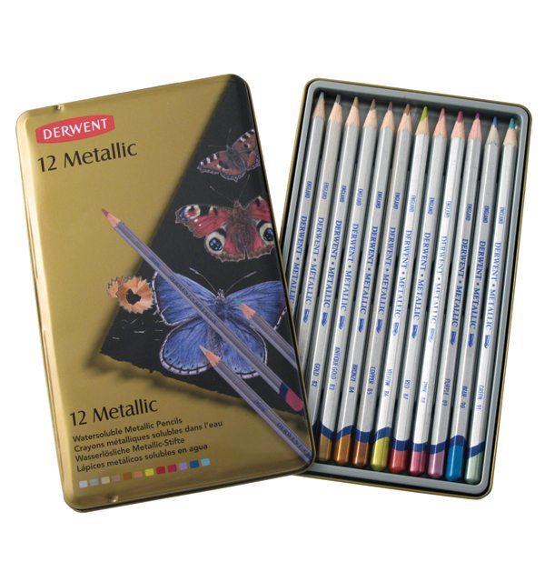 Derwent Metallic Pencil Pencil Set 12 Colours