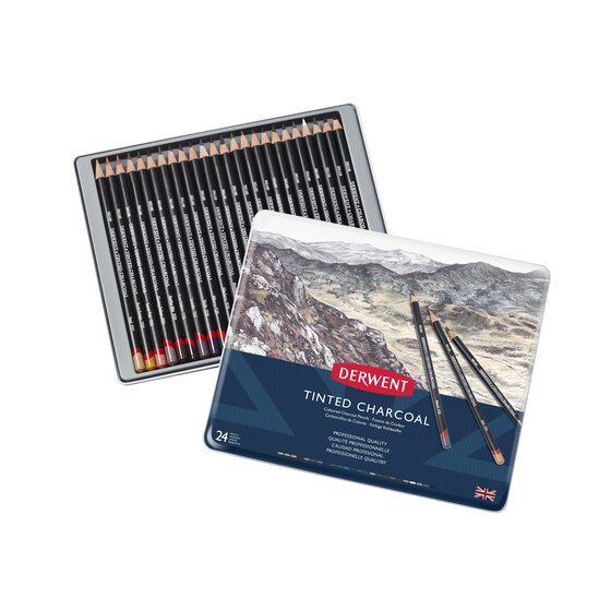 Derwent Tinted Charcoal Set 24 Tints (2301691)