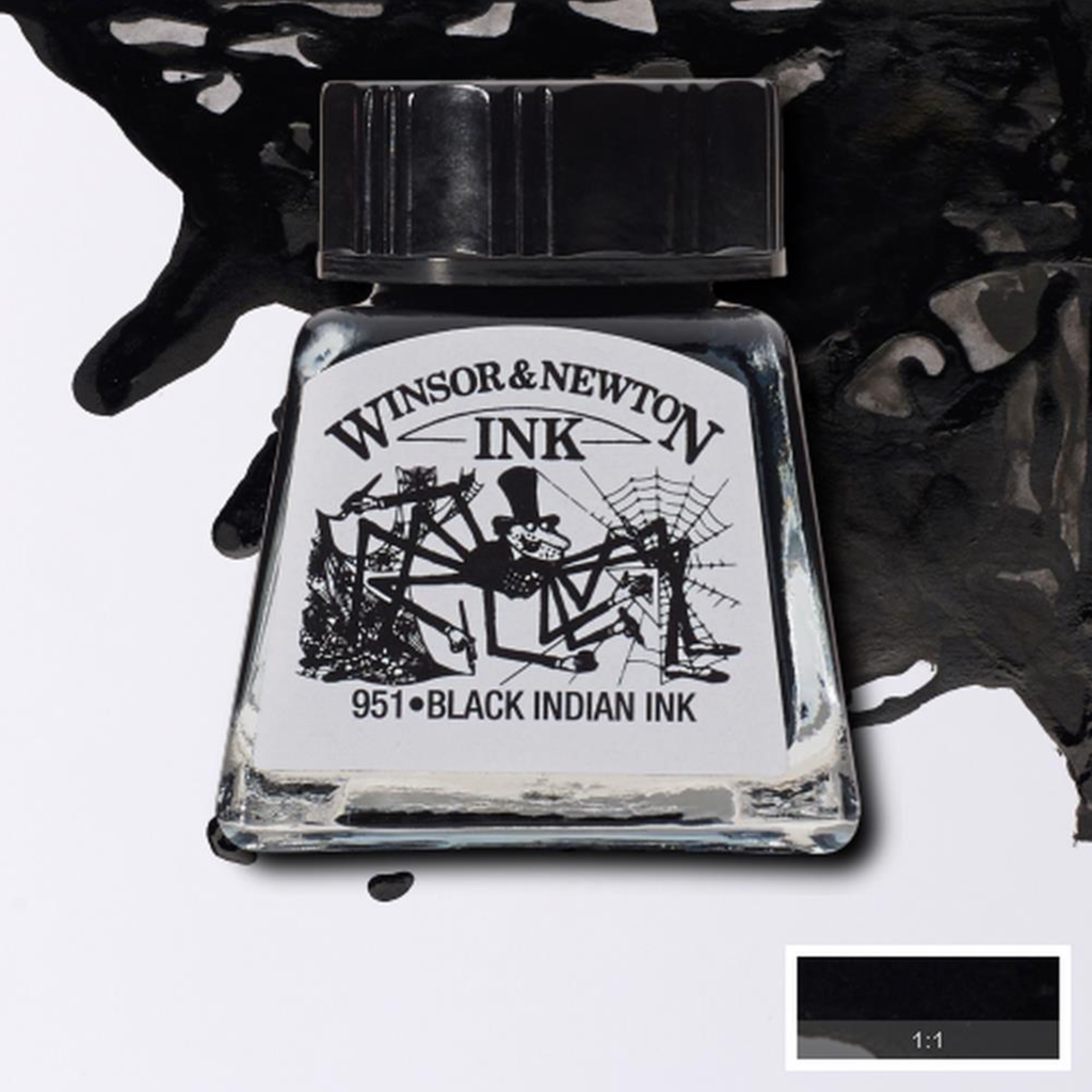 Winsor & Newton Drawing Ink 14ml Black Indian