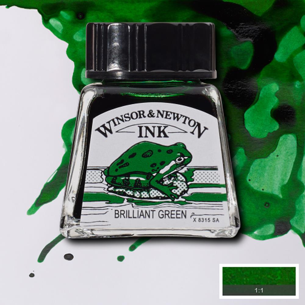 Winsor & Newton Drawing Ink 14ml Brilliant Green 