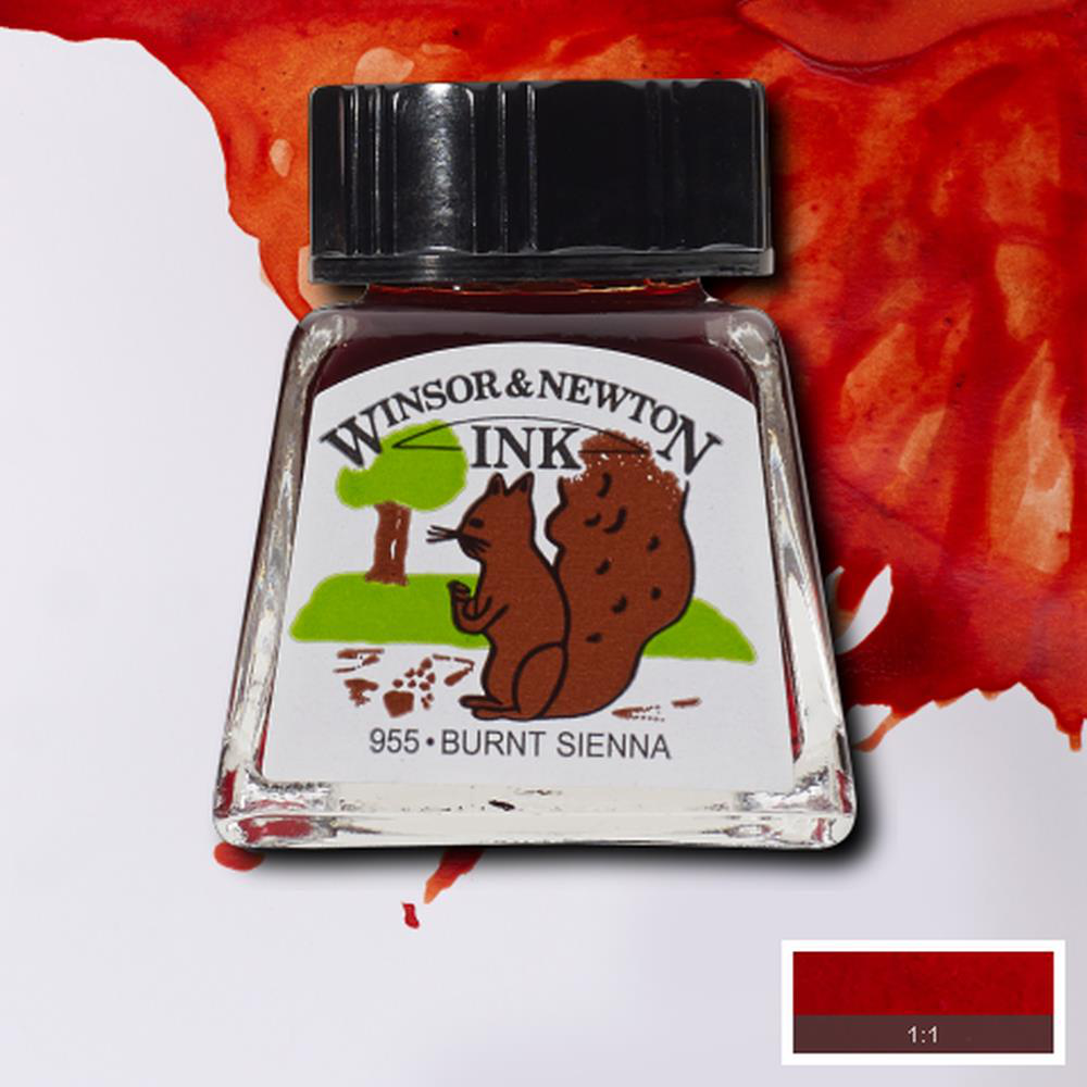 Winsor & Newton Drawing Ink 14ml Burnt Sienna 