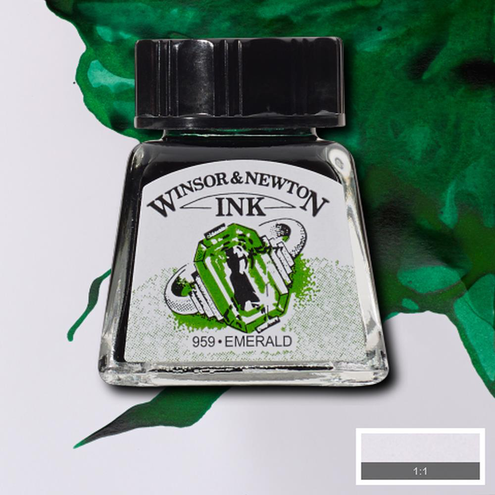 Winsor & Newton Drawing Ink 14ml Emerald 