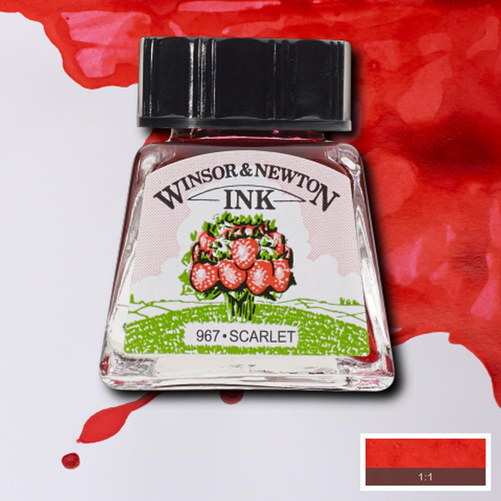 Winsor & Newton Drawing Ink 14ml Scarlet 