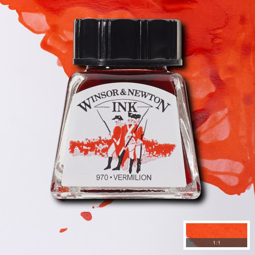 Winsor & Newton Drawing Ink 14ml Vermilion 
