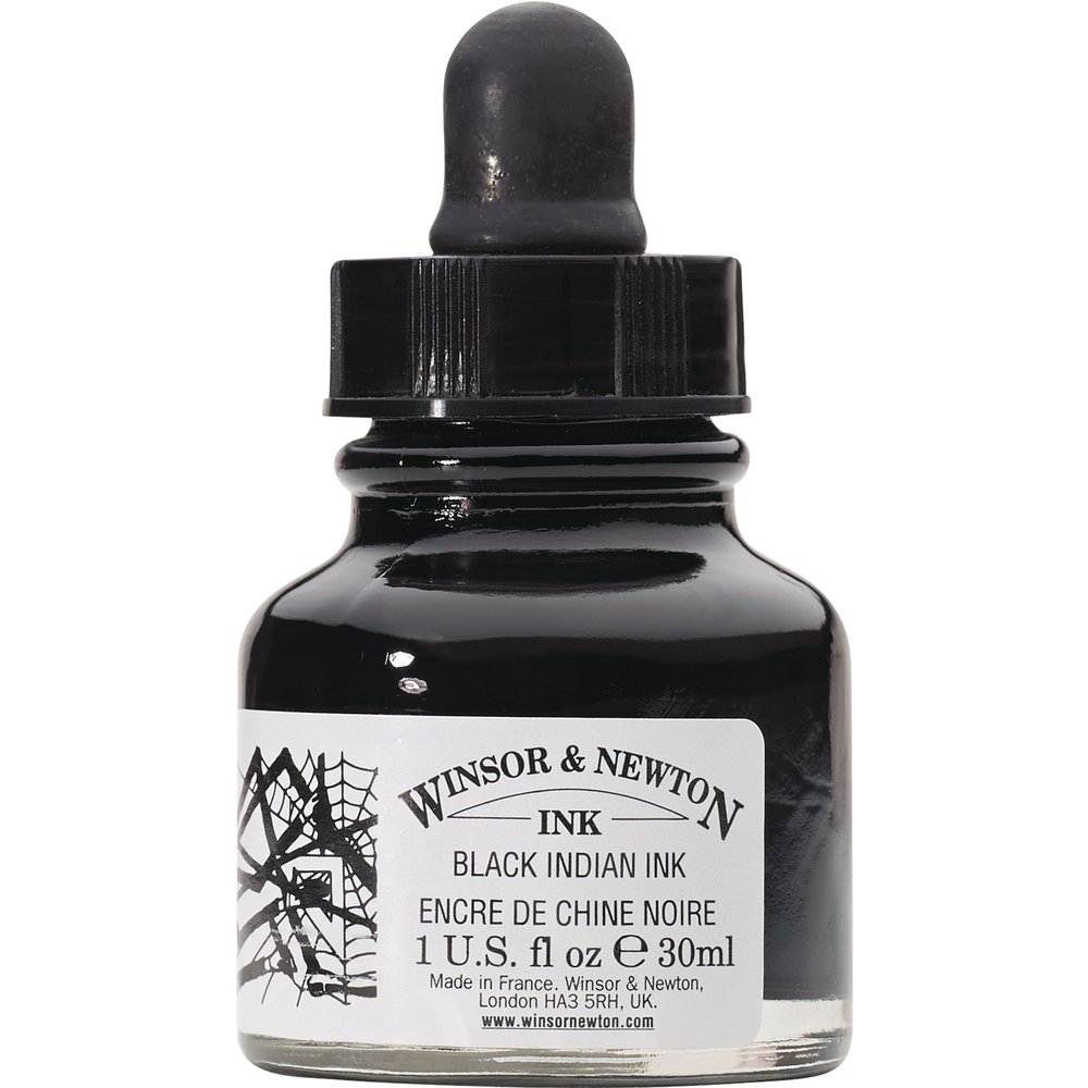 Winsor & Newton Drawing Ink 30ml Black Dropper