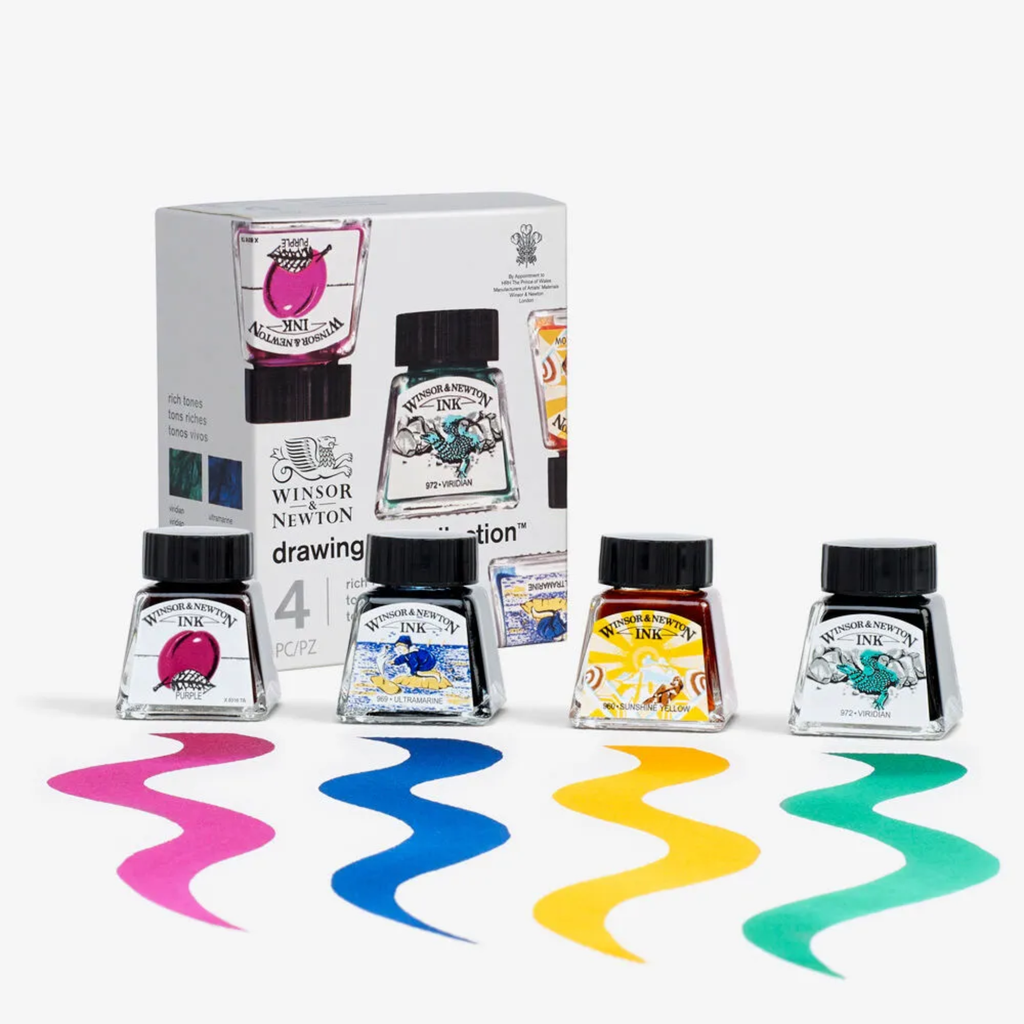 Winsor & Newton Drawing Ink Collection Rich Tones 