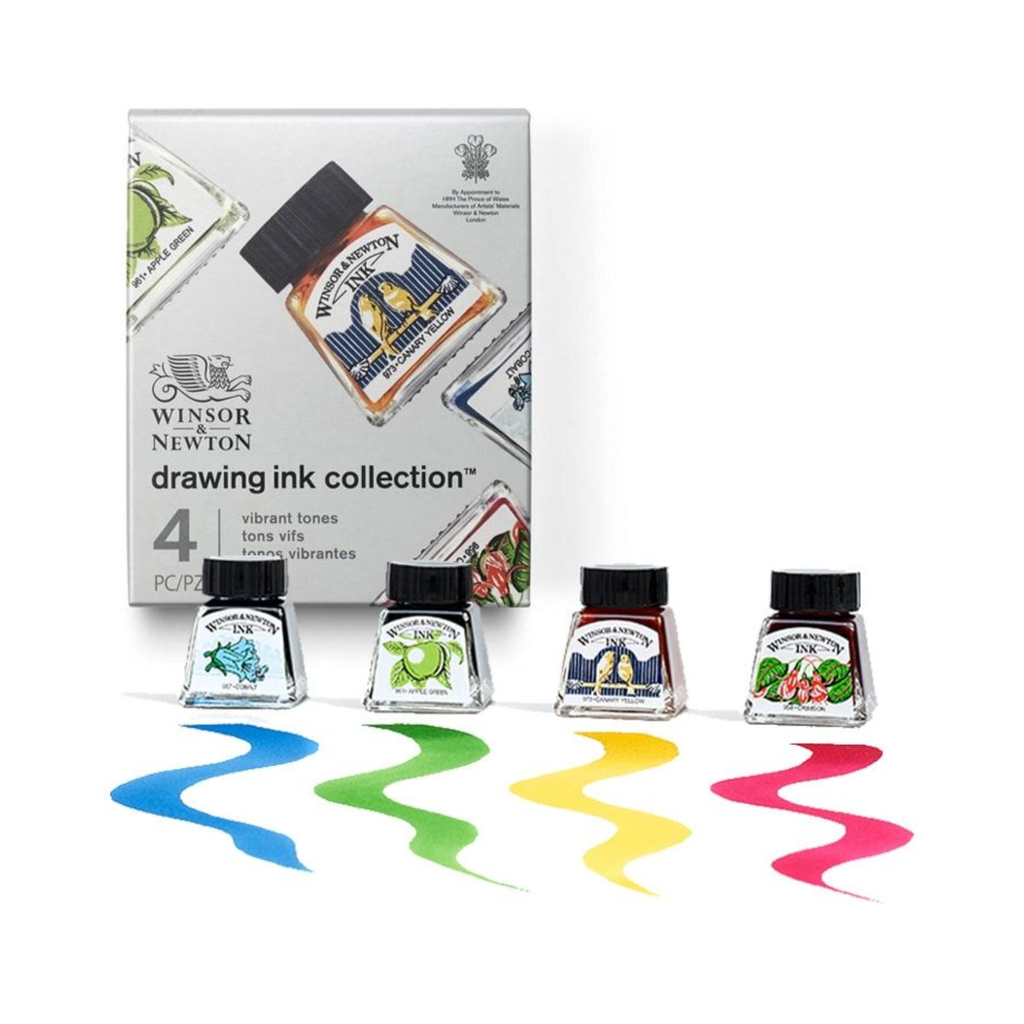 Winsor & Newton Drawing Ink Collection Vibrant Tones 