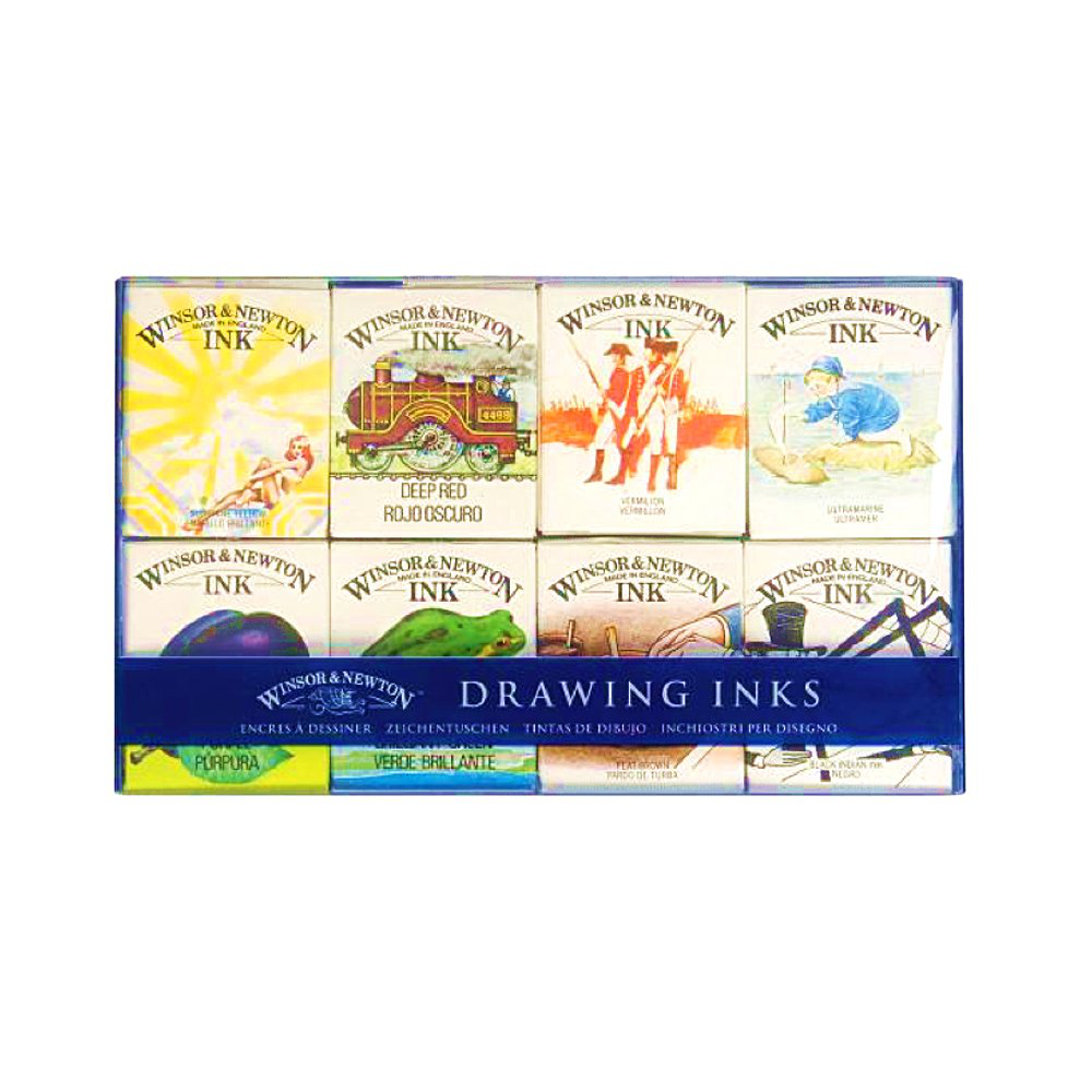 Winsor & Newton Drawing Ink Set #2 -  8 Colours 