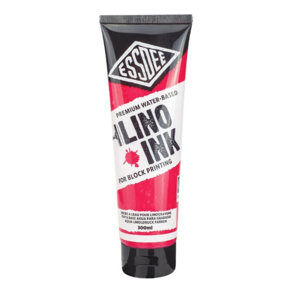Essdee Block Printing Ink 300ml Fluorescent Red