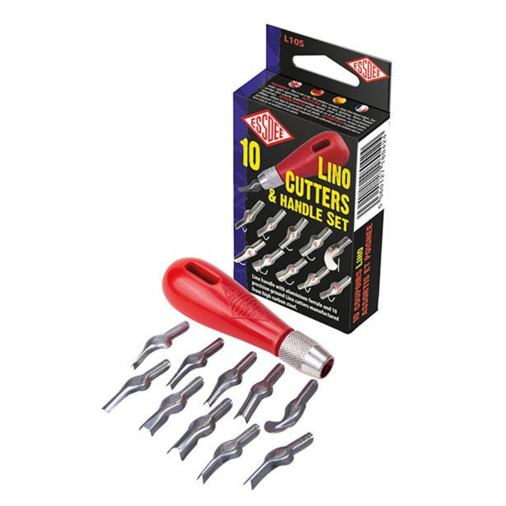 Essdee Lino Cutter Blades and Handle Set (1 each 10 Styles)