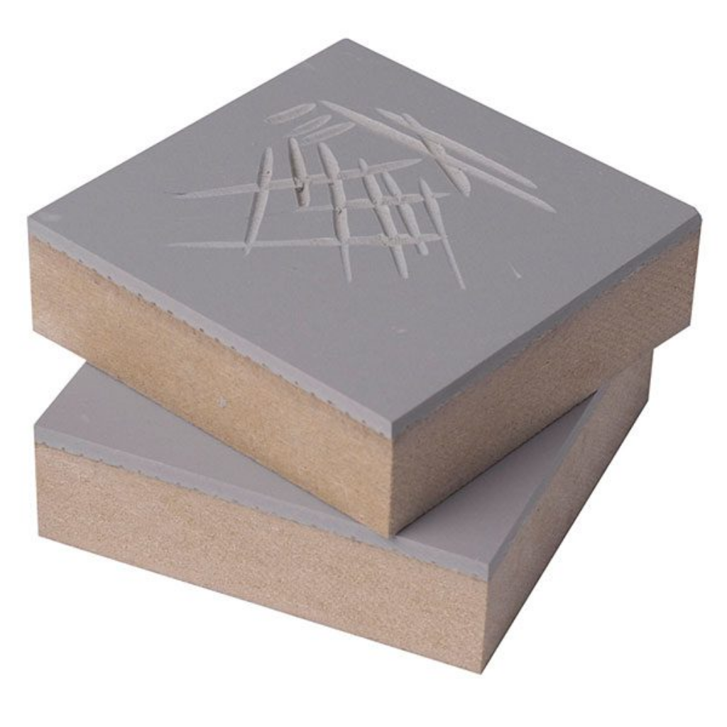 Essdee Linoleum Mounted 75mmx75mm (3"x3") Grey SINGLE