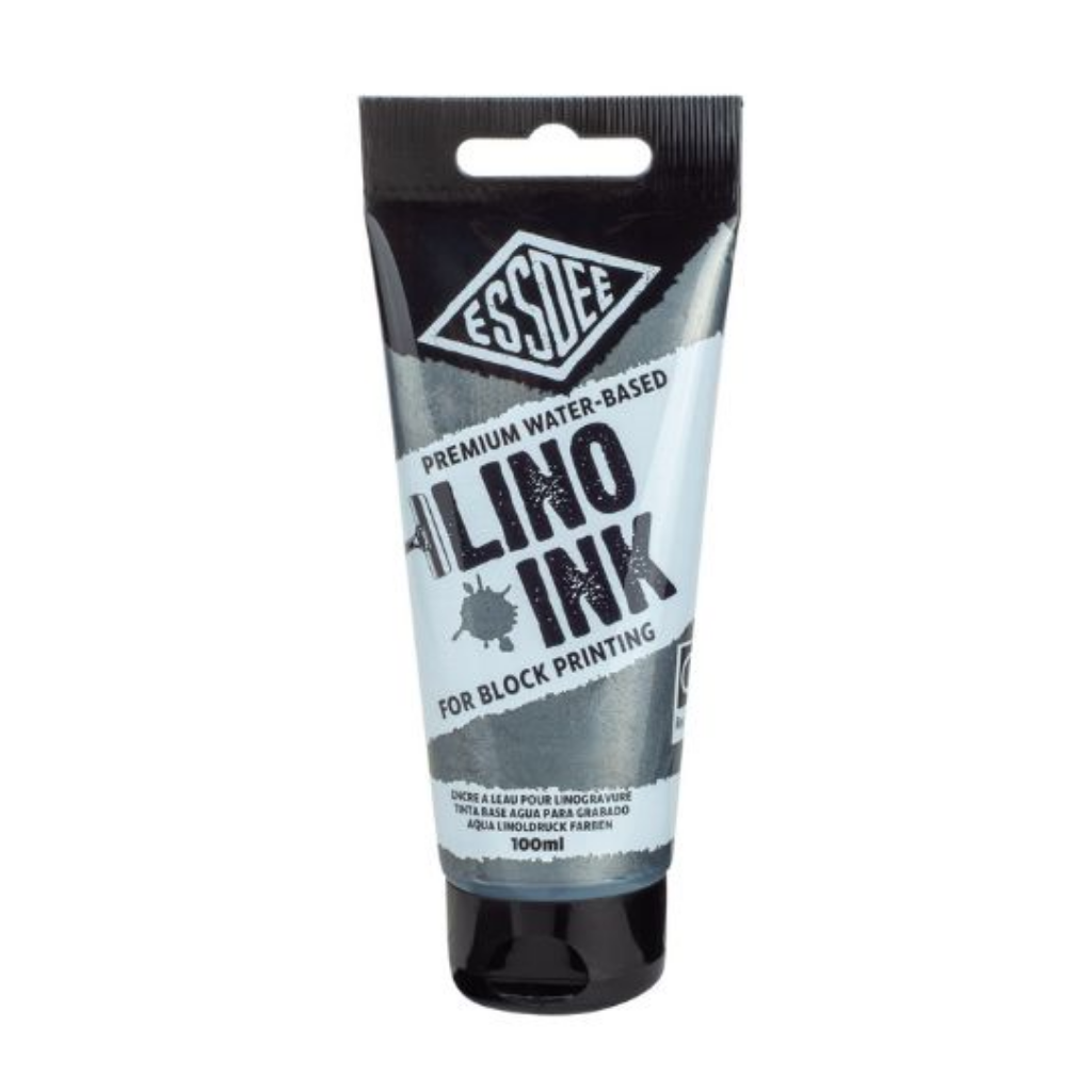 Essdee Premium Water-Based Block Printing Ink Metallic Silver