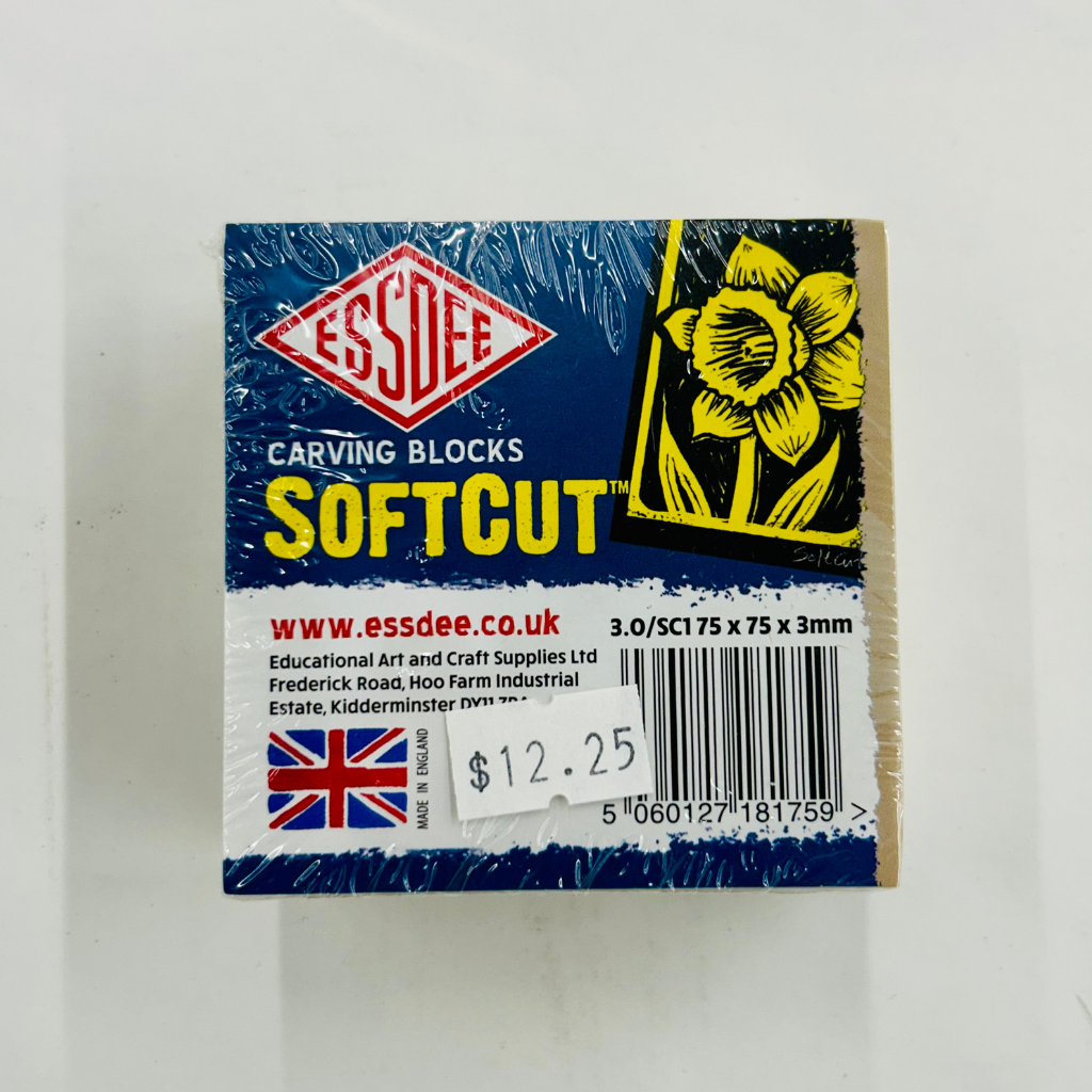 Essdee Softcut Printmakers Carving Blocks 75mmx75mm (3"x3") 10 Pack