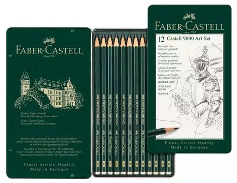 Faber Castell Drawing Pencil 9000 Set of 12 8B to 2H