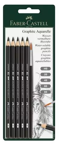 Faber Castell Drawing Pencil Aquarelle Set of 5 Plus Brush