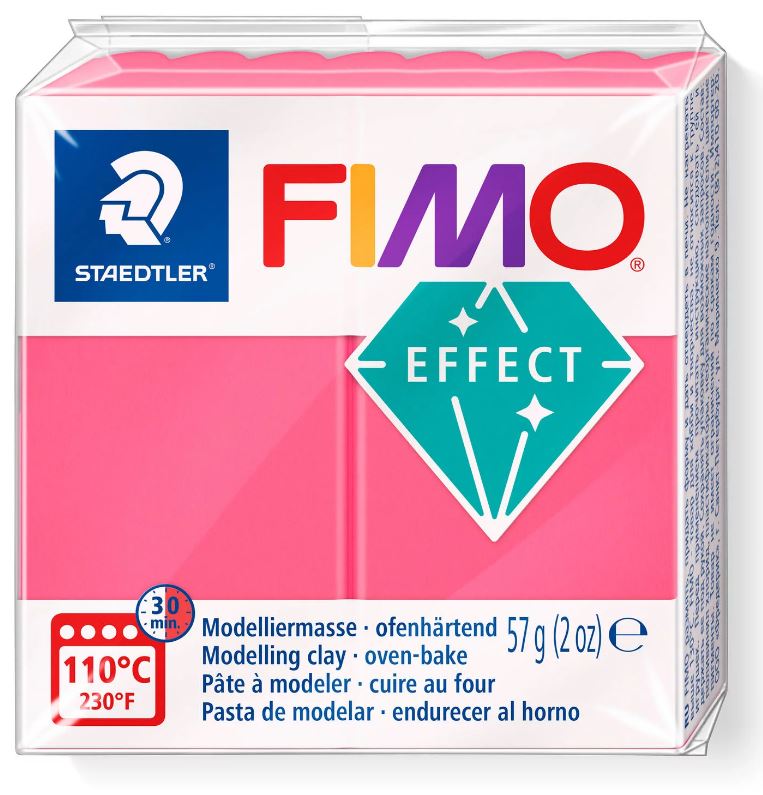 Fimo Effect Modelling Clay 2oz.Transparent Red