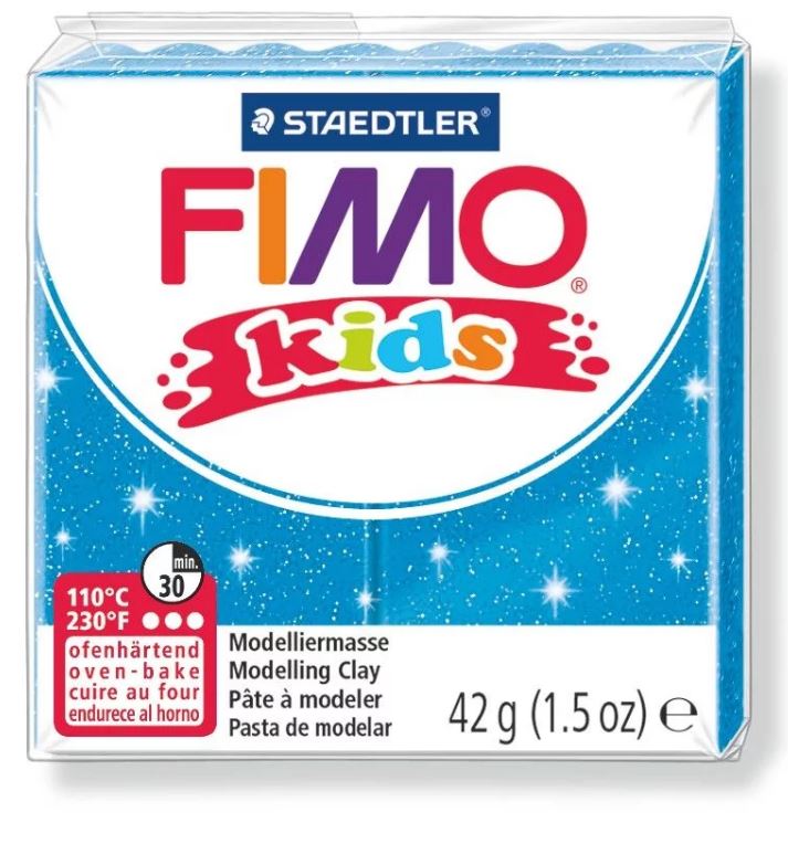 Fimo Kids Modelling Clay 42g Glitter Blue